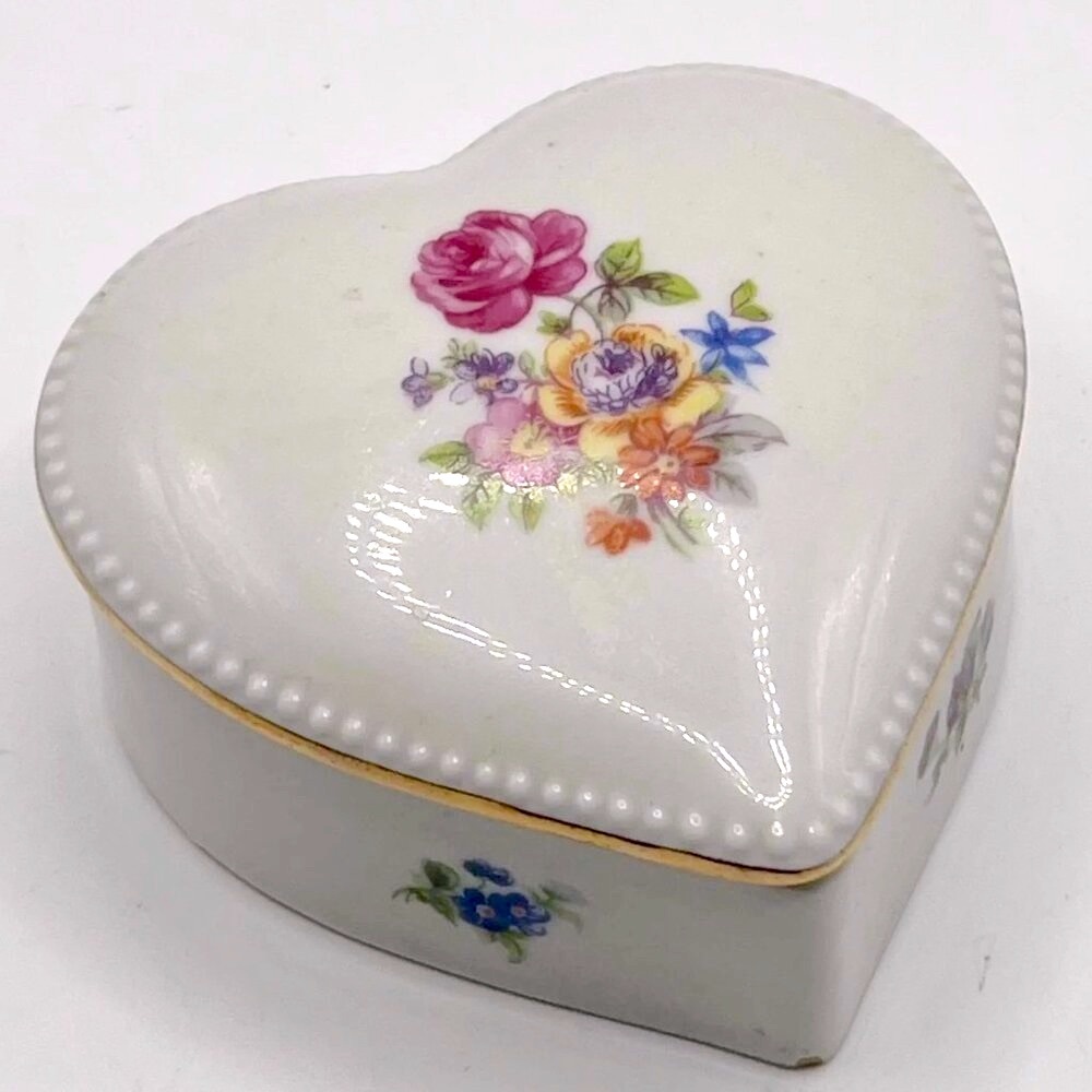 Floral Heart Trinket Box